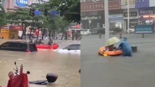 百家号:2024今晚香港开特马开什么-实拍湖南常德洪水齐腰 街道变河道